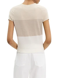 Colorblocked Marino Wool T-Shirt