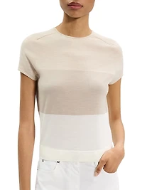 Colorblocked Marino Wool T-Shirt