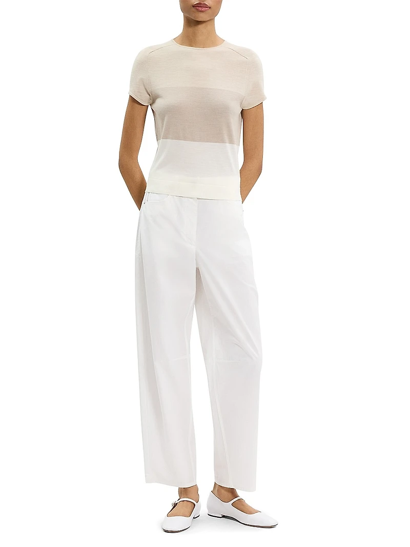 Colorblocked Marino Wool T-Shirt