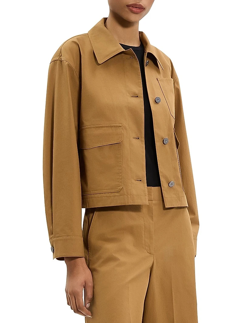 Feather Chino Cropped Work Jacket