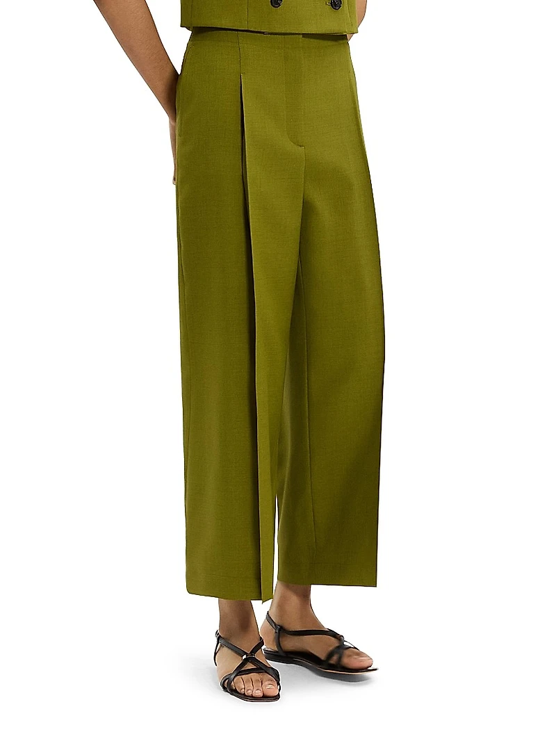 City Twill Deep Pleat Pants