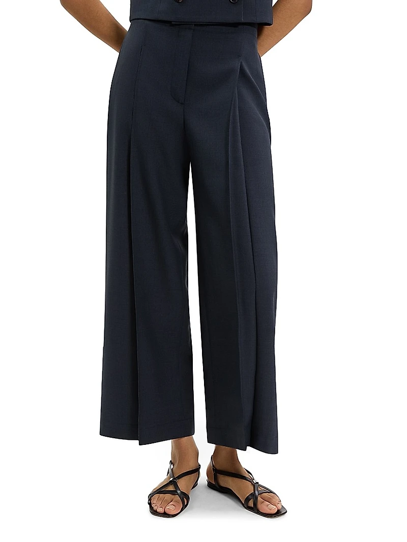 City Twill Deep Pleat Pants