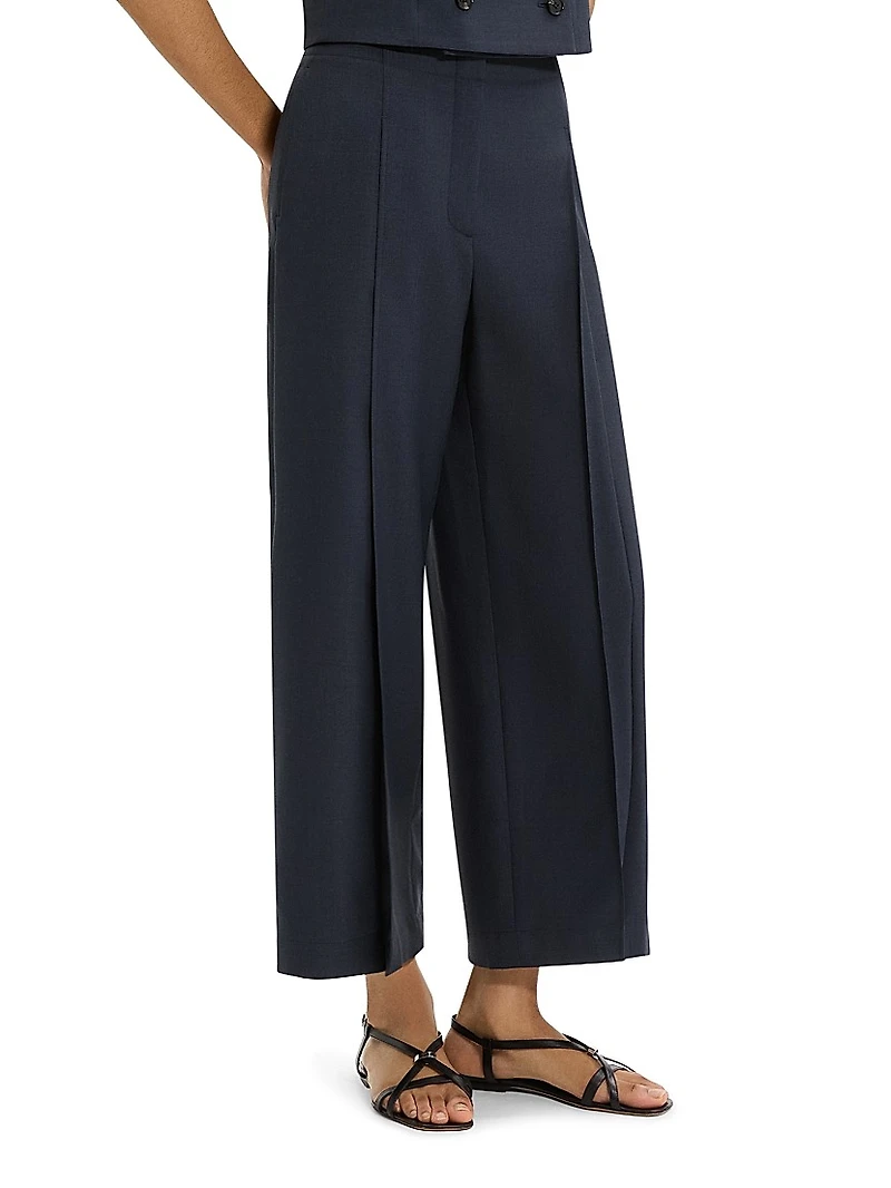 City Twill Deep Pleat Pants