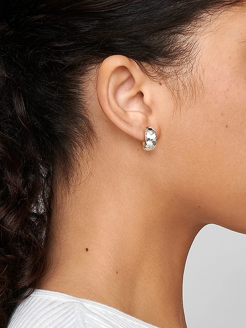 Classico Sterling Silver Huggie Earrings