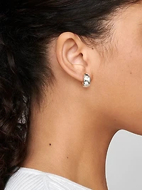 Classico Sterling Silver Huggie Earrings