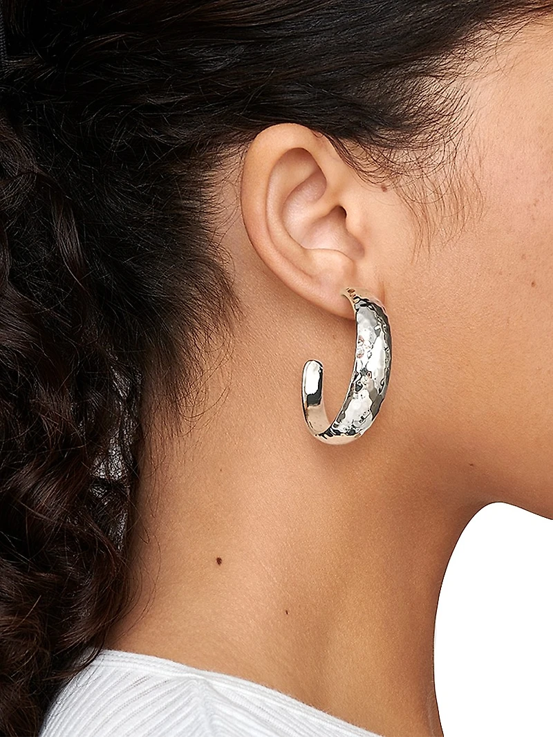 Classico Sterling Silver Huggie Earrings