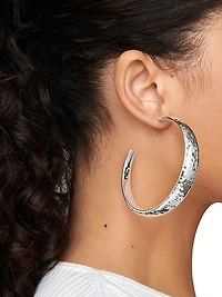 Classico Sterling Silver Huggie Earrings