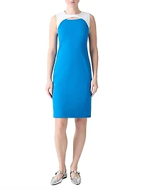 Colorblock Sleeveless Sheath Dress