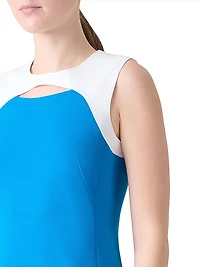 Colorblock Sleeveless Sheath Dress