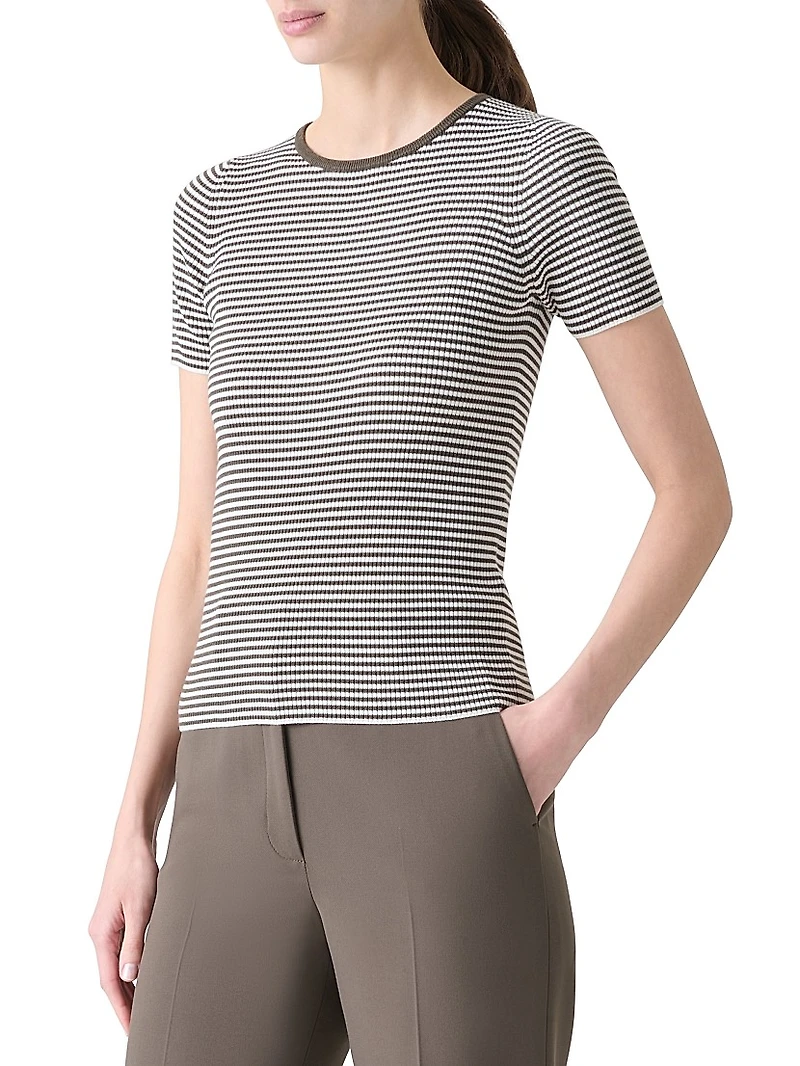 Stripe Wool T-Shirt
