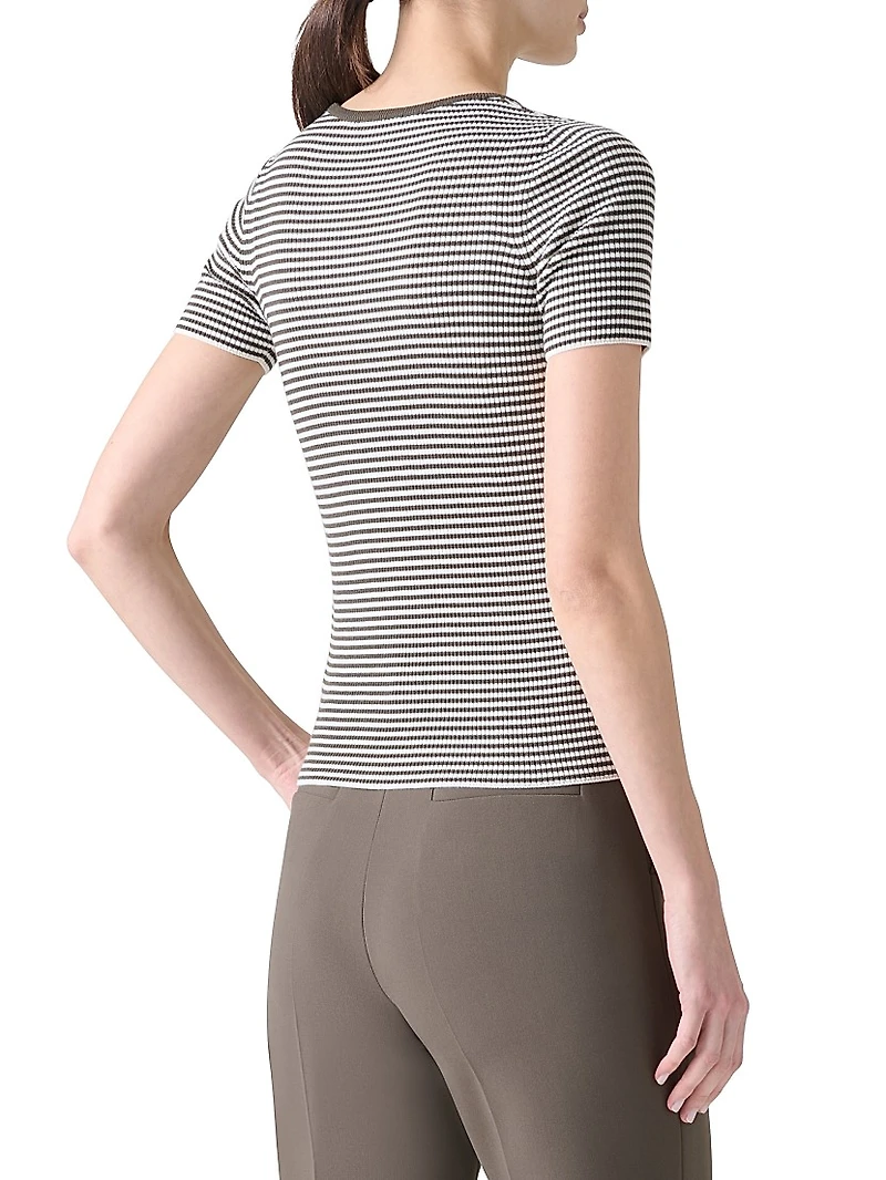 Stripe Wool T-Shirt