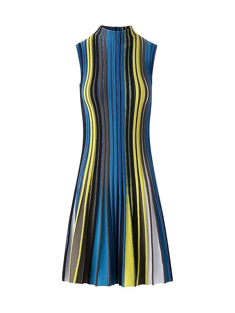 Striped Sleeveless Knit Dress