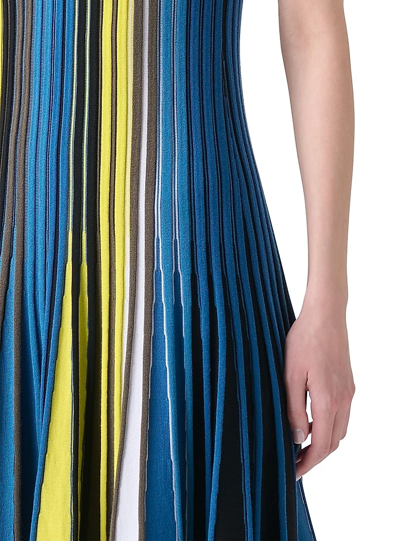Striped Sleeveless Knit Dress