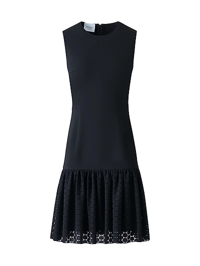 Dot Lace Flare Dress