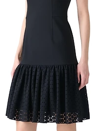 Dot Lace Flare Dress