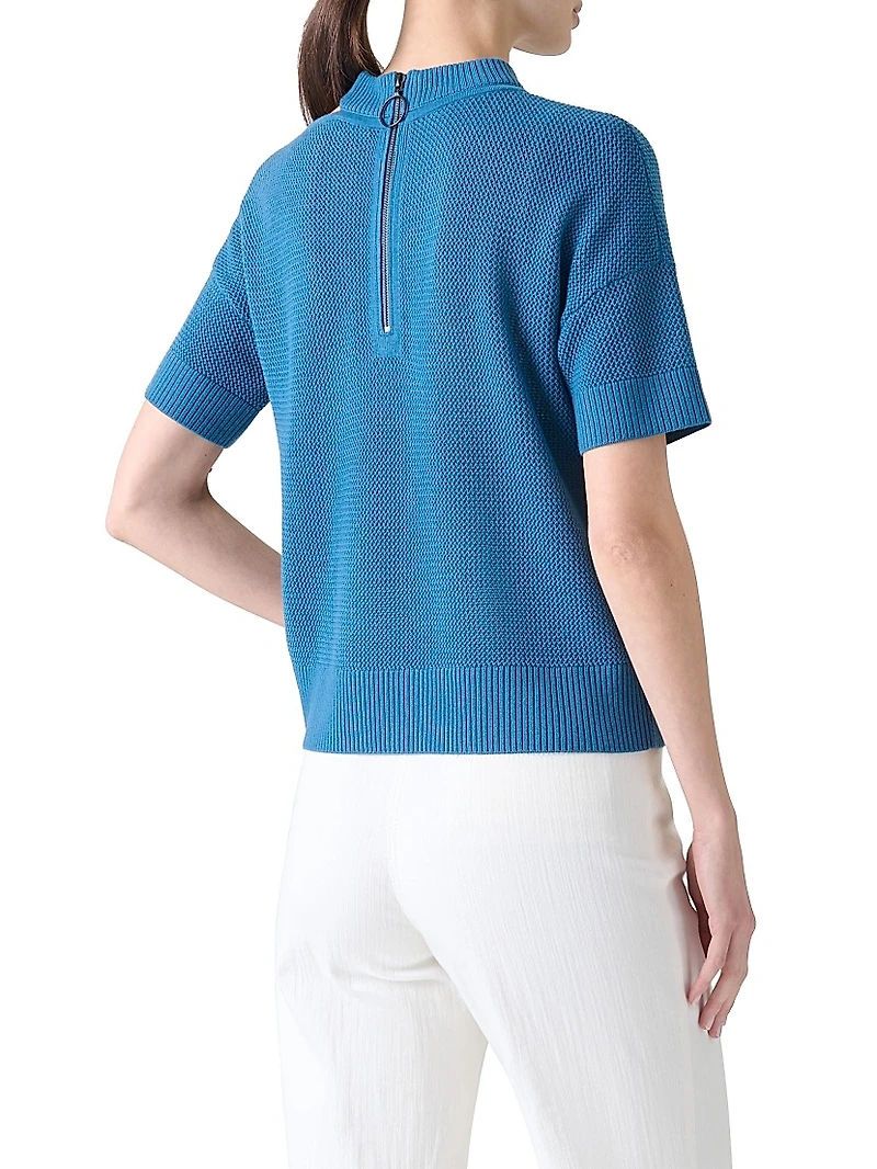 Split Neck Wool Top