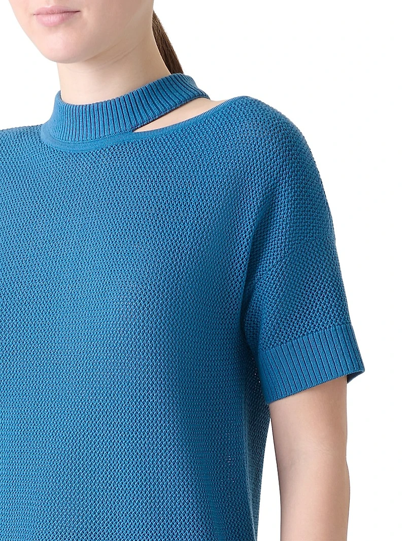 Split Neck Wool Top