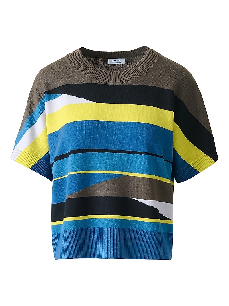 Colorblock Wool Sweater