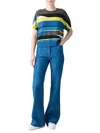 Colorblock Wool Sweater