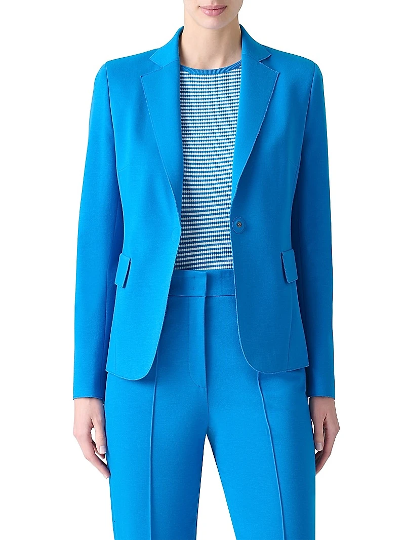 Jersey One-Button Blazer