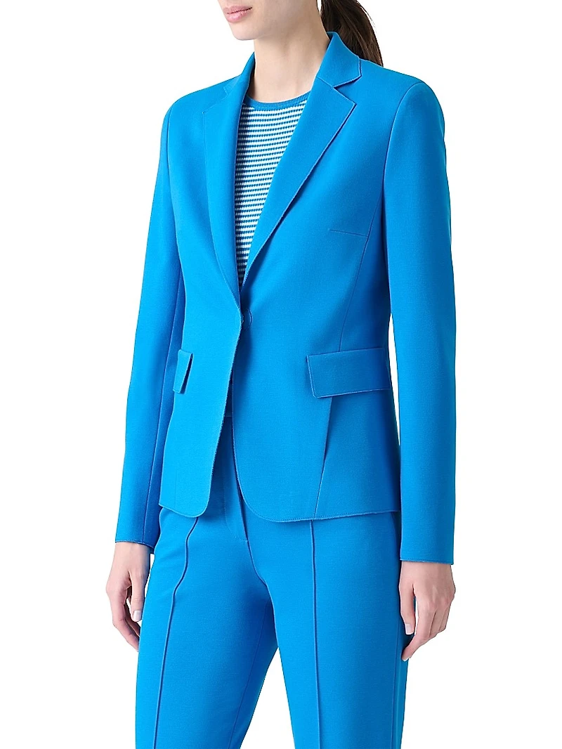 Jersey One-Button Blazer