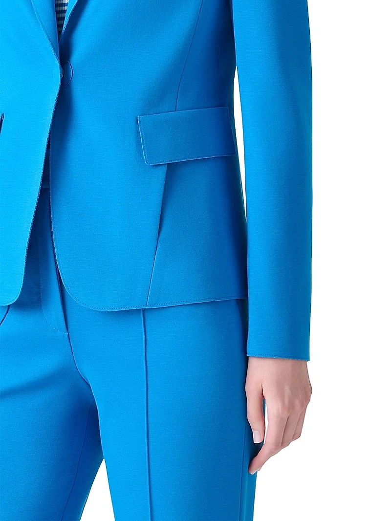 Jersey One-Button Blazer