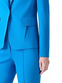 Jersey One-Button Blazer