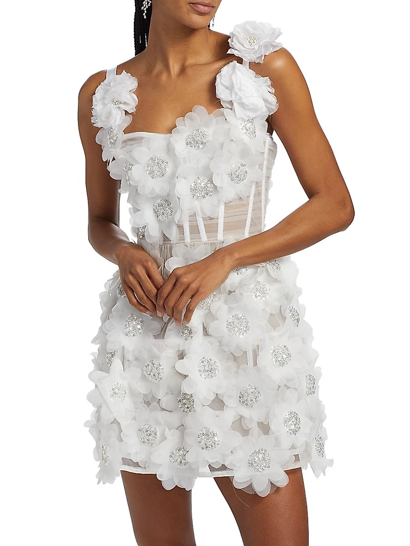 Rosalie Floral Applique Minidress