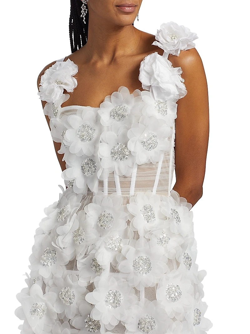 Rosalie Floral Applique Minidress