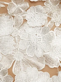 Jasmine Cap-Sleeve Floral Lace Minidress