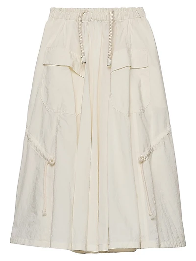 Technical Pongé Skirt