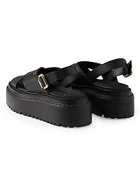 Leather Crisscross Sandals