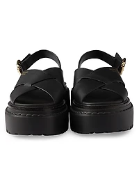 Leather Crisscross Sandals