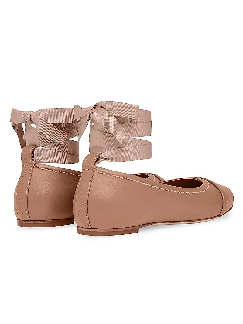 Sabina Leather Flat Pumps