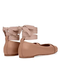 Sabina Leather Flat Pumps