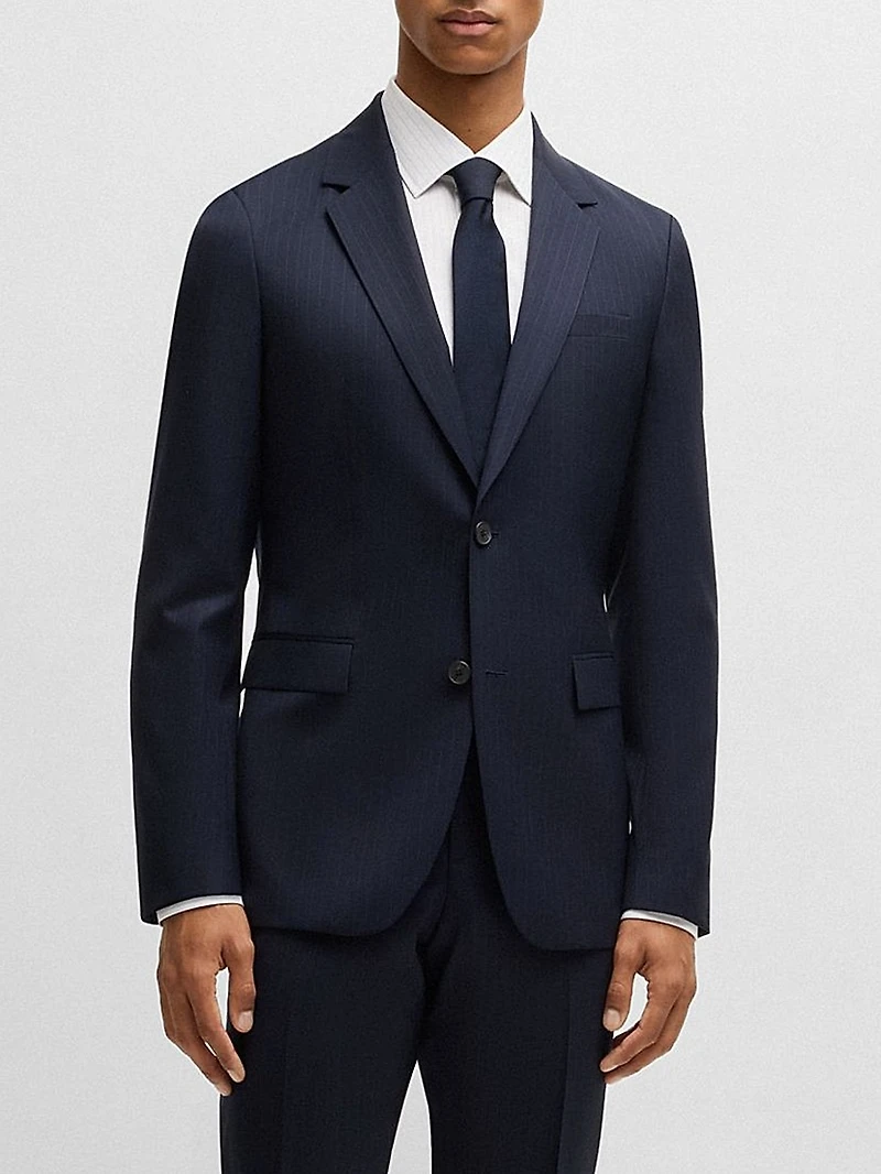 Slim Fit Shirt Striped Cotton Twill