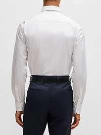 Slim Fit Shirt Striped Cotton Twill