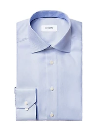 Contemporary-Fit Houndstooth Cotton Shirt