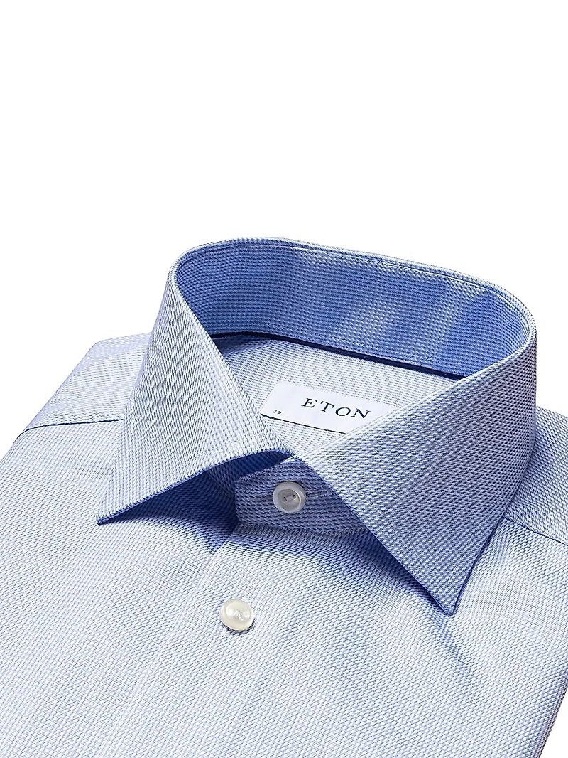 Contemporary-Fit Houndstooth Cotton Shirt
