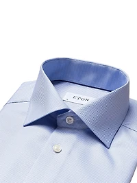 Contemporary-Fit Houndstooth Cotton Shirt