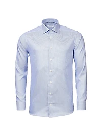 Contemporary-Fit Houndstooth Cotton Shirt
