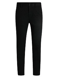 Slim Fit Trousers Salt and Pepper Stretch Jersey