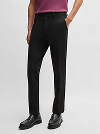 Slim Fit Trousers Salt and Pepper Stretch Jersey