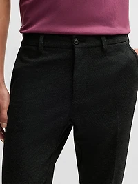 Slim Fit Trousers Salt and Pepper Stretch Jersey