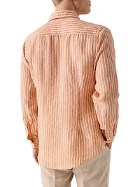 Slim-Fit Striped Linen Shirt
