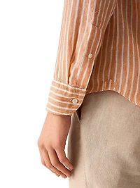 Slim-Fit Striped Linen Shirt