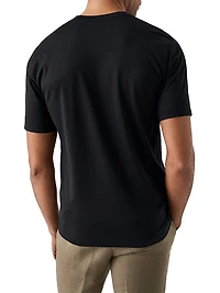 Silk-Cotton Crewneck T-Shirt