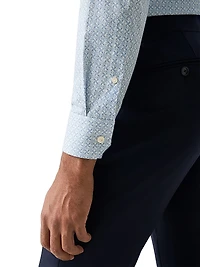 Contemporary-Fit Geometric Cotton Shirt