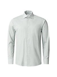 Slim-Fit Micro Parrot Print Shirt