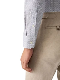 Slim-Fit Geometric Button-Front Shirt